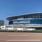 Fachada da Arena do Grêmio, estádio do clube em Porto Alegre