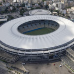 Vista aérea do estádio do Maracanã, no Rio de Janeiro