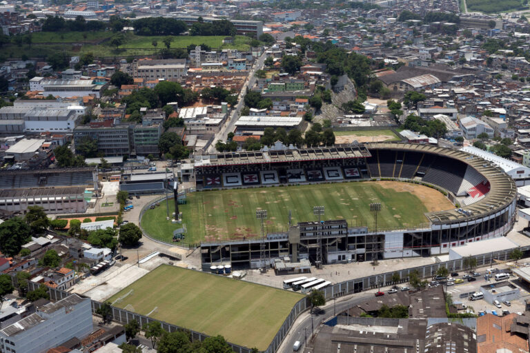 Vista aérea do Estádio São Januário, do Vasco da Gama, no Rio de Janeiro