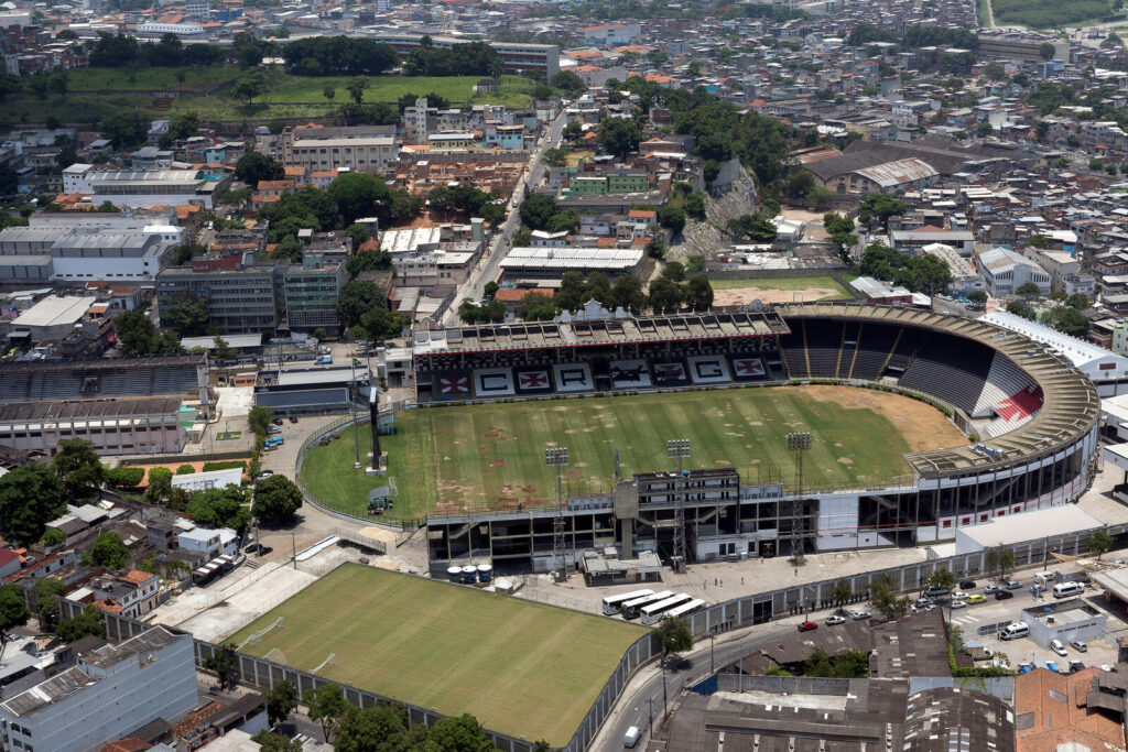 Vista aérea do estádio São Januário, do Vasco da Gama