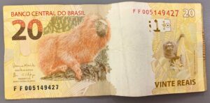 Nota de 20 reais do Banco Central do Brasil, cédula de dinheiro brasileiro