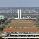 Vista aérea da Esplanada dos Ministérios e do Congresso Nacional em Brasília (Foto de arquivo: vista aérea da Esplanada dos Ministérios e do Congresso Nacional em Brasília.)
