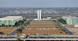 Vista aérea da Esplanada dos Ministérios e do Congresso Nacional em Brasília (Foto de arquivo: vista aérea da Esplanada dos Ministérios e do Congresso Nacional em Brasília.)
