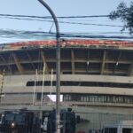 Fachada do estádio Cícero Pompeu de Toledo, o Morumbi, do São Paulo Futebol Clube