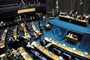 Plenário do Senado Federal em sessão, foto de arquivo (Foto de arquivo: plenário do Senado Federal em sessão (2006), imagem ilustrativa.)